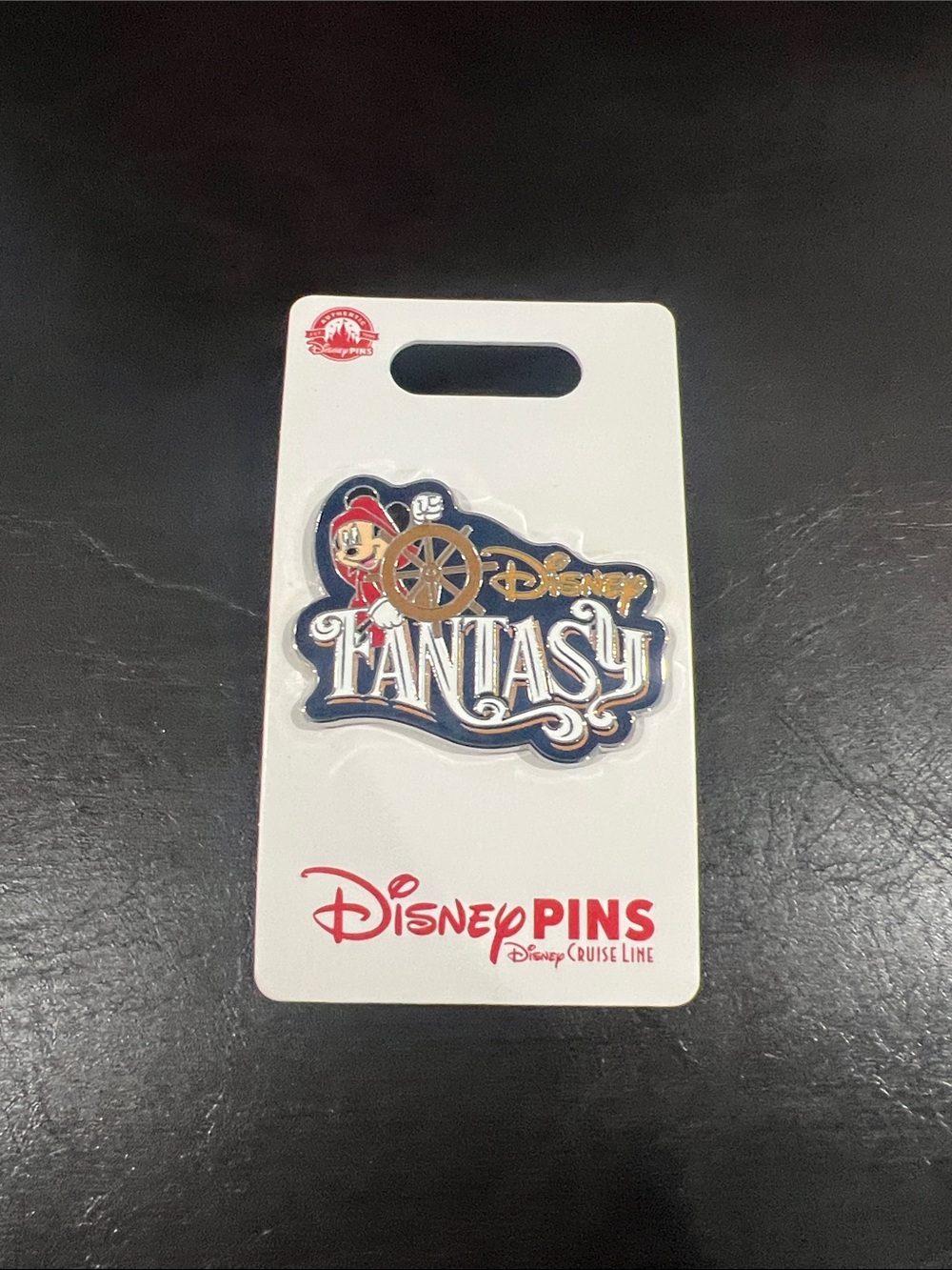 Disney Cruise Line Fantasy Enamel Pin - Navy, Gold, Red
